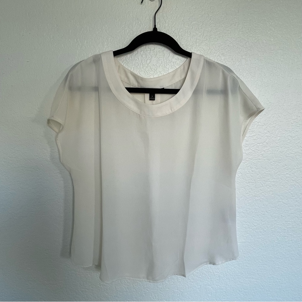 Banana Republic Sheer Cream Blouse